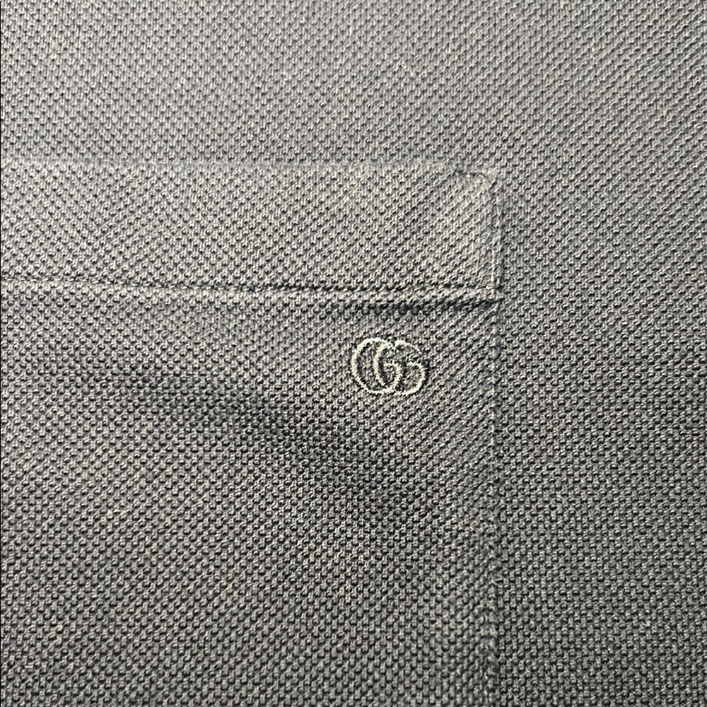 Men’s Gucci Blue and Green Polo Shirt Classic Design - Picture 4 of 5